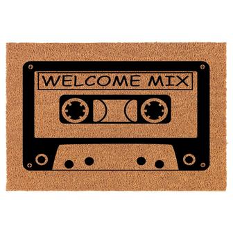 Welcome Mix Cassette Tape Retro Funny Coir Doormat Door Mat Housewarming Gift Newlywed Gift Wedding Gift New Home - Thegiftio UK