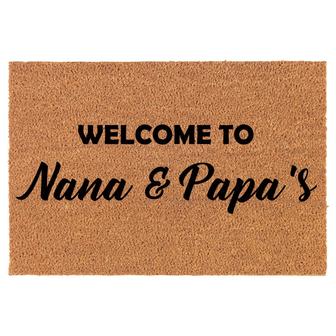Welcome To Nana And Papa's Coir Doormat Door Mat Housewarming Gift Newlywed Gift Wedding Gift New Home - Thegiftio UK