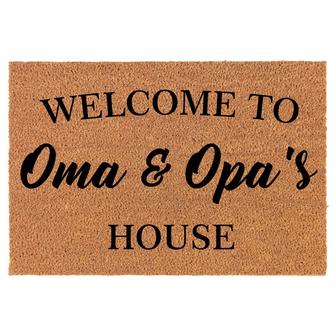 Welcome To Oma & Opa's House Grandma Grandpa Grandparents Coir Doormat Door Mat Entry Mat Housewarming Gift Wedding Gift New Home - Thegiftio UK