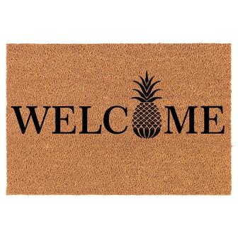 Welcome Pineapple Coir Doormat Door Mat Entry Mat Housewarming Gift Newlywed Gift Wedding Gift New Home - Thegiftio