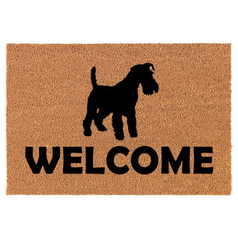 Welcome Schnauzer Coir Doormat Door Mat Housewarming Gift Newlywed Gift Wedding Gift New Home - Thegiftio UK