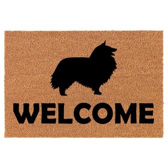 Welcome Shetland Sheepdog Coir Doormat Door Mat Entry Mat Housewarming Gift Newlywed Gift Wedding Gift New Home - Thegiftio UK