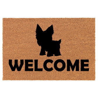 Welcome Yorkie Coir Doormat Door Mat Housewarming Gift Newlywed Gift Wedding Gift New Home - Thegiftio UK