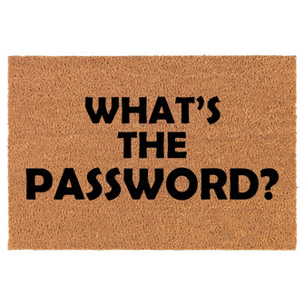 What's The Password Funny Coir Doormat Door Mat Housewarming Gift Newlywed Gift Wedding Gift New Home - Thegiftio UK