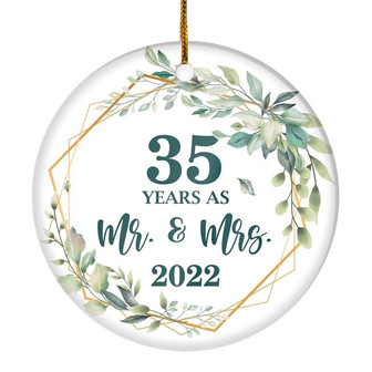 20th Anniversary Wedding Ornament Married 20 Years As Mr and Mrs For Couples Christmas Husband Wife Wedding Gift Holiday Decoration Christmas Tree Ornament - Thegiftio UK