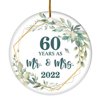 45th Anniversary Wedding Ornament Married 45 Years As Mr and Mrs For Couples Christmas Husband Wife Wedding Gift Holiday Decoration Christmas Tree Ornament - Thegiftio UK