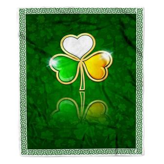 Irish Color Lucky Shamrock Happy St. Patrick's Day Fleece Blanket - Thegiftio UK