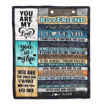 Personalized to My Boyfriend Blankets From Girlfriend Never Forget That I Love You Boyfriend Birthday Valentine's Day Christmas Customized Fleece Blanket - Thegiftio UK