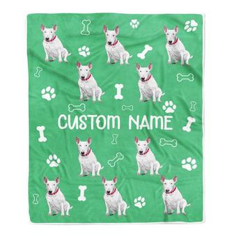 Personalized Custom Bull Terrier Blanket for Dog Mother Mom Dog Father Dad Dog Lover for Women Men Boy Girl Christmas Customized Bed Fleece Throw Blanket - Thegiftio UK