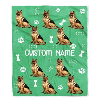 Personalized Custom German Shepherd Blanket for Dog Mother Mom Dog Father Dad Dog Lover for Women Men Boy Girl Christmas Customized Bed Fleece Throw Blanket - Thegiftio UK