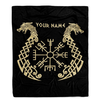 Personalized Custom Name Viking Nordic Scandinavian Norse Runes for Men Women Mom Dad Lovers Birthday Christmas Bed Quilt Fleece Throw Blanket - Thegiftio UK