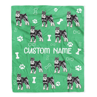 Personalized Custom Schnauzer Blanket for Dog Mother Mom Dog Father Dad Dog Lover for Women Men Boy Girl Birthday Christmas Customized Bed Fleece Throw Blanket - Thegiftio