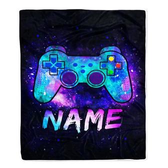 Personalized Gamer Blanket Custom Name Play Gaming Gamepad Game Controller Gamer Blanket for Boys Girls Kids Men Birthday Christmas Fleece Throw Blanket - Thegiftio UK