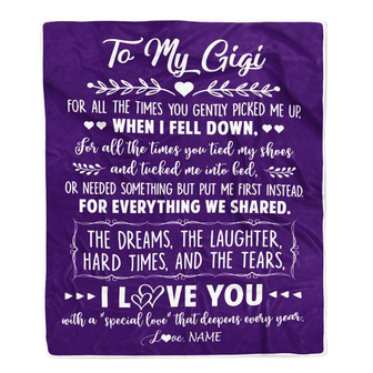 Personalized To My Gigi Blanket From Grandkids I Love You With A Special Love Gigi Birthday Mothers Day Christmas Customized Fleece Throw Blanket - Thegiftio UK