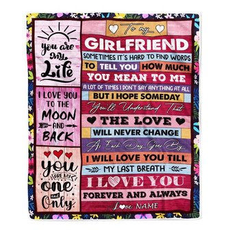 Personalized To My Girlfriend Blanket From Boyfriend Wood Never Forget That I Love You Girlfriend Anniversary Valentines Day For Her Christmas Fleece Blanket - Thegiftio UK
