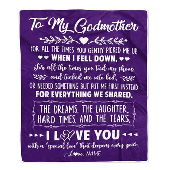 Personalized To My Godmother Blanket From Goddaughter I Love You With A Special Love Godmother Birthday Mothers Day Christmas Customized Fleece Throw Blanket - Thegiftio UK