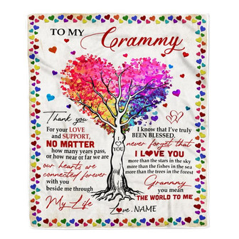 Personalized To My Grammy Blanket From Grandkids Never Forget That I Love You You Mean The World to Me Grammy Birthday Mothers Day Christmas Fleece Blanket - Thegiftio