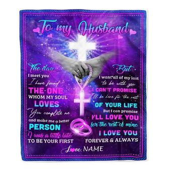 Personalized To My Husband Blanket From Wife I Can Promise I'll Love You for The Rest of Mine Birthday Wedding Anniversary Christmas Fleece Blanket - Thegiftio UK