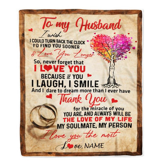 Personalized To My Husband Blankets From Wife Never Forget That I Love You Husband Birthday Wedding Anniversary Christmas Customized Fleece Blanket - Thegiftio