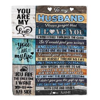 Personalized To My Husband Blankets For Husband From Wife You Are My Love Never Forget That I Love You Birthday Wedding Anniversary Christmas Fleece Blanket - Thegiftio UK