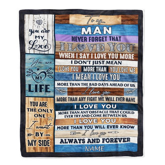 Personalized To My Husband Boyfriend Blanket From Wife Girlfriend You are My Life Husband Anniversary Valentines Wedding Christmas Fleece Throw Blanket - Thegiftio UK