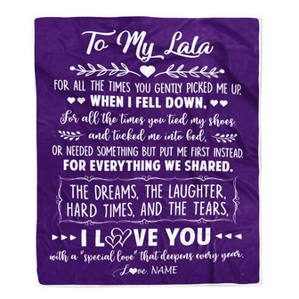 Personalized To My Lala Blanket From Grandkids I Love You With A Special Love Mamaw Birthday Mothers Day Christmas Customized Fleece Throw Blanket - Thegiftio UK