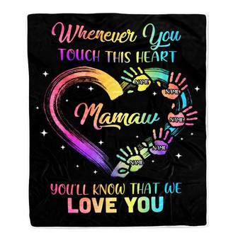 Personalized Mamaw Blanket From Grandkids Granddaughter Grandson We Love You Grandparent Mamaw Birthday Mothers Day Christmas Customized Fleece Throw Blanket - Thegiftio UK