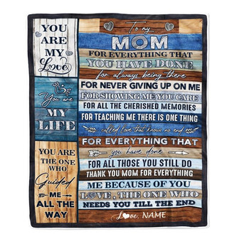Personalized To My Mom Blanket From Daughter Son Child You Are My Life Travel For Mom Mother's Day Birthday Thanksgiving Christmas Customized Fleece Blanket - Thegiftio UK