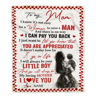 Personalized To My Mom Blanket from Son You Are Appeciated My Loving Mother Mom Mother's Day Birthday Christmas Customized Fleece Blanket - Thegiftio UK