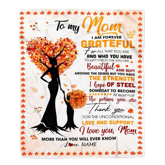 Personalized To My Mom Mommy From Daughter Son Kids Heart Tree I Love You More Than Will Ever Know Mother's Day Birthday Christmas Customized Fleece Blanket - Thegiftio UK