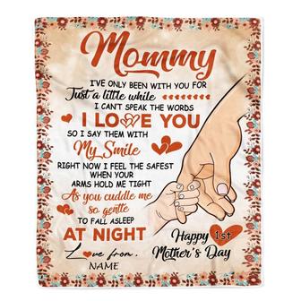 Personalized To My Mommy Blanket First Time Mom Baby Hands You Are Doing A Great Job Happy 1st Mothers Day Custom Baby Name Customized Fleece Blanket - Thegiftio UK