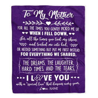 Personalized To My Mother Blanket From Daughter Son I Love You With A Special Love Mom Birthday Mothers Day Christmas Customized Fleece Throw Blanket - Thegiftio UK