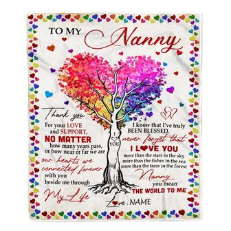 Personalized To My Nanny Blanket From Kids Never Forget That I Love You You Mean The World to Me Nanny Birthday Mothers Day Christmas Fleece Blanket - Thegiftio UK