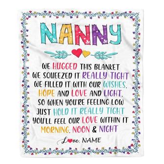 Personalized Nanny Blanket From Kids We Hugged This Blanket Nanny Birthday Mothers Day Christmas Customized Fleece Blanket - Thegiftio UK
