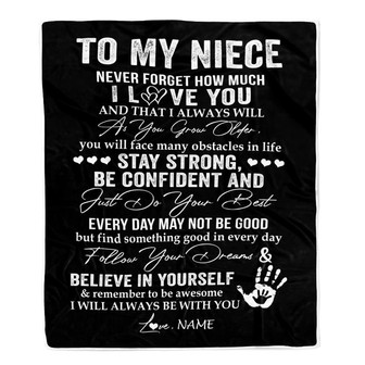Personalized To My Niece I Love You Forever From Aunt Auntie Uncle Niece Birthday Christmas Thanksgiving Graduation Customized Fleece Blanket - Thegiftio