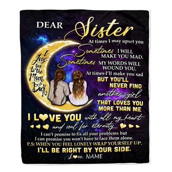 Personalized To My Sister Blanket From Sister I Love You With All My Heart Soul Sister Birthday Christmas Graduation Customized Bed Fleece Throw Blanket - Thegiftio UK