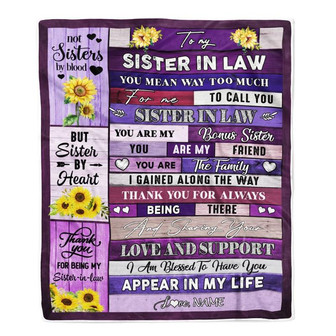 Personalized To My Sister In Law Blanket You Are My Friend Bonus Sister Birthday Wedding Day Thanksgiving Christmas Customized Bed Fleece Throw Blanket - Thegiftio UK