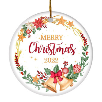 2022 Merry Christmas Ornament Traditional Festive Christmas Tree Ornament - Thegiftio UK