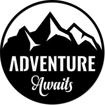 Adventure Awaits Metal Wall Sign Home Decor Travel Decorative Accent Cabin Decor Door Hanger Explore Metal Wall Art Sign - Thegiftio UK