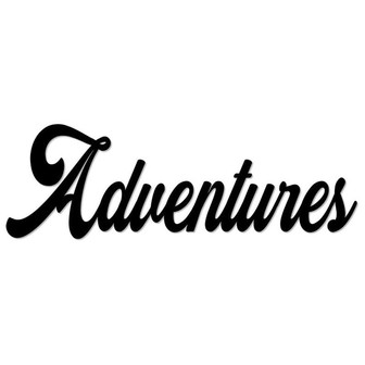 Adventures Sign Metal Cursive Word Sign Word Wall Art Cursive Wall Art Housewarming Gift Farmhouse Decor Custom Word Sign - Thegiftio UK