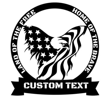 American Patriot Personalized Metal Wall Art, Gift For Veteran - Thegiftio UK