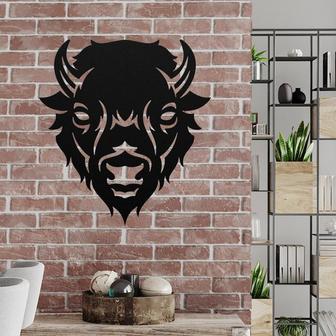 Buffalo Head Sign Metal Art Sign Wall Art I Wall Hangings Housewarming Gift - Thegiftio UK