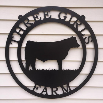 Cattle Brand Metal Farm Sign Cut Metal Sign Metal Wall Art Metal House Sign - Thegiftio UK