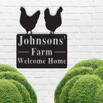 Chicken Farm Sign Chicken Sign Personalized Farm Sign Barn Sign Ranch Sign Farmhouse Decor Farmhouse Sign Chicken Coop Sign Rooster - Thegiftio