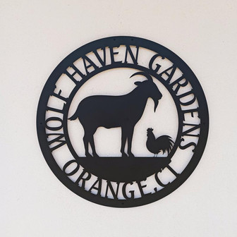 Chicken And Goat Farm Signs Goat Farm Sign Goat Farm Hen House Sign Chicken Farm Farm Metal Sign Metal Sign Farm Last Name Sign - Thegiftio UK