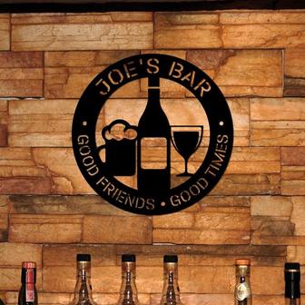 Cocktail Bar Signs, Personalized Beer Signs, Bar Décor, Man Cave Custom Gift, Custom Bar Sign - Thegiftio UK