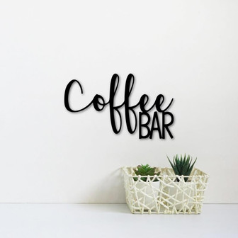 Coffee Bar Sign Metal Wall Decor Coffee Art Wall Hanging Coffee Lover's Gift Cafe Decor Java Art Rustic Farmhouse Decor - Thegiftio