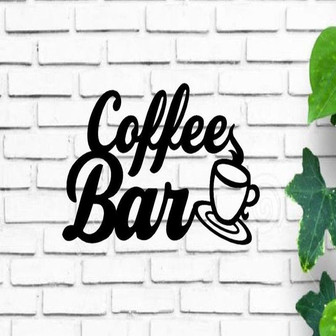 Coffee Bar Wall Hanging Metal Coffee Sign Kitchen Decor Coffee Bar Sign Farmhouse Decor Coffee Lover - Thegiftio