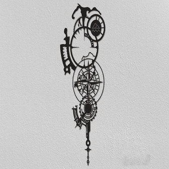 Compass Designed Mechanical Shaped Decorative Metal Wall Art Home Wall Decor Christmas Gifts Farmhouse Wall Art Boussole Wall Art - Thegiftio
