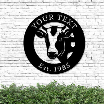 Cow Metal Sign Custom Cow Sign Farmhouse Metal Sign Outdoor Decor Cow Metal Sign Cutout Gift For Farm House Gift For Friends - Thegiftio